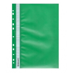Швидкозшивач пластиковий , А4 з перфорацією з прозорим верхом Economix Light зелений