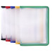 Папка пластикова на молнії B5, прозора колір асорті E31609 НА БЛИСКАВЦІ