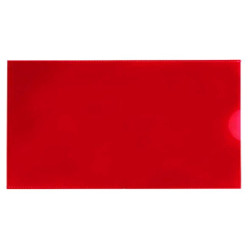 Конверт-папка E65 колір червоний прозорий