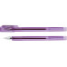 Ручка гелева, 0,5мм., E11913-12, прозора, PIRAMID, чорнила фіолетові