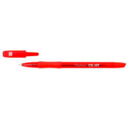 Ручка кулькова, масляна, 0,5мм. OIL HIT  O15630-03, чорнила червоні